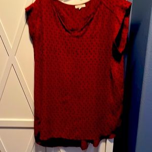 Pleione rust coloured cap sleeve shirt